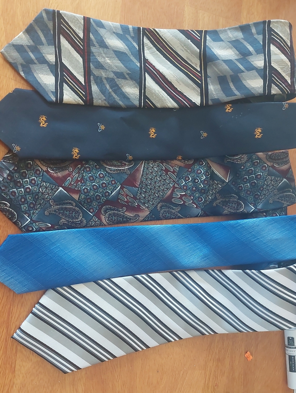 Lot Of 5 Mens Neckties Assorted Brands Bosa Bellissimo Bluestone Goldlion